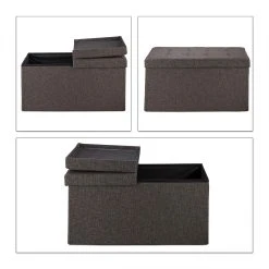 HELLOSHOP26 Banquette Avec Espace De Rangement Pliable Rembourré Couvercle Rabatt... -Vente-unique shop banquette avec espace de rangement pliable rembourre couvercle rabattable marron 1300003732 11031972 28815972 1140x1140