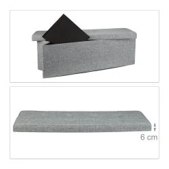 HELLOSHOP26 Banquette Banc Pour Coffre De Rangement En Lin Avec Couvercle Gris 114... 11 HELLOSHOP26 Banquette Banc Pour Coffre De Rangement En Lin Avec Couvercle Gris 114... -Vente-unique shop banquette banc pour coffre de rangement en lin avec couvercle gris 114 cm 3013010 11031990 28816034 1140x1140
