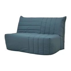 Gruhier Banquette BZ 2 Places BECCI - Tissu Bleu De Prusse - Matelas Bultex - ... -Vente-unique shop banquette bz 2 places becci tissu bleu de prusse matelas bultex l142 x p101 x h95cm fabrication francaise gruhier 13686256 37735510 1140x1140