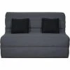 Banquette BZ Dunlopillo - Tissu Gris + 2 Coussins Noir - L 140 X P 99 ... -Vente-unique shop banquette bz dunlopillo tissu gris 2 coussins noir l 140 x p 99 x h 98 cm alice 8957137 23183219 1140x1140