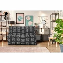 Gruhier Banquette BZ - Tissu Chevrons A111 - Couchage 138 X 188 X 12 Cm - Blan... -Vente-unique shop banquette bz tissu chevrons a111 couchage 138 x 188 x 12 cm blanc et noir 11026364 28800042 1140x1140