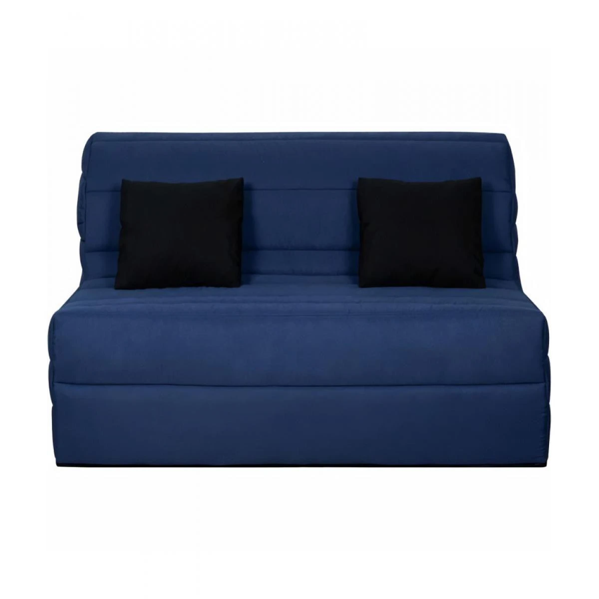 DUNLOPILLO Banquette BZ - Tissu Pearl Marine + 2 Coussins Noir - L 140 X P 99 X H... 3 DUNLOPILLO Banquette BZ - Tissu Pearl Marine + 2 Coussins Noir - L 140 X P 99 X H...