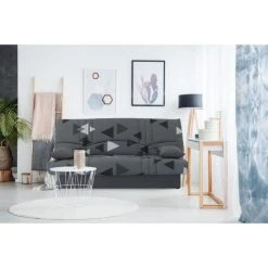 CSTORE Banquette Clic Clac 3 Places - Tissu Bikini Gris - Style Contemporain ... -Vente-unique shop banquette clic clac 3 places tissu bikini gris style contemporain l 190 x p 92 cm dream 11511196 30142870 1140x1140