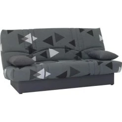 CSTORE Banquette Clic Clac 3 Places - Tissu Bikini Gris - Style Contemporain ... -Vente-unique shop banquette clic clac 3 places tissu bikini gris style contemporain l 190 x p 92 cm dream 11511196 30142872 1140x1140