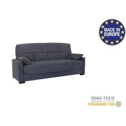 CSTORE Banquette Clic Clac 3 Places - Tissu Gris Clair - Epaisseur 17 Cm - L2... -Vente-unique shop banquette clic clac 3 places tissu gris clair epaisseur 17 cm l223 x p96 x h 103 cm megan 11708154 30856354 1140x1140