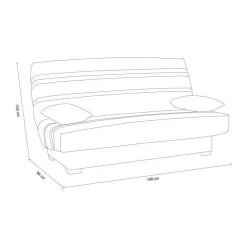 SANS MARQUE Banquette Clic Clac 3 Places - Tissu Gris Clair - L199 X P96 X H103 Cm... -Vente-unique shop banquette clic clac 3 places tissu gris clair l199 x p96 12971046 626102 2 1140x1140