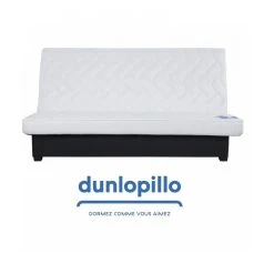 UB DESIGN SALON Canapé Lit Romy CC 130 Mousse 35 Kg Couette Grison -Vente-unique shop banquette clic clac dunlopillo tissu gris 2 coussins noir l 194 x p 98 x h 100 cm roxi 7221668 17998658 1200x1200