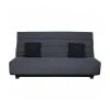 Banquette Clic Clac Dunlopillo - Tissu Gris + 2 Coussins Noir - L 194 ...