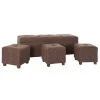 Pegane Banquette Coffre + 3 Poufs En Bois Et Lin Coloris Marron -Vente-unique shop banquette coffre 3 poufs en bois et lin coloris marron 13418800 36697216 216 1140x1140