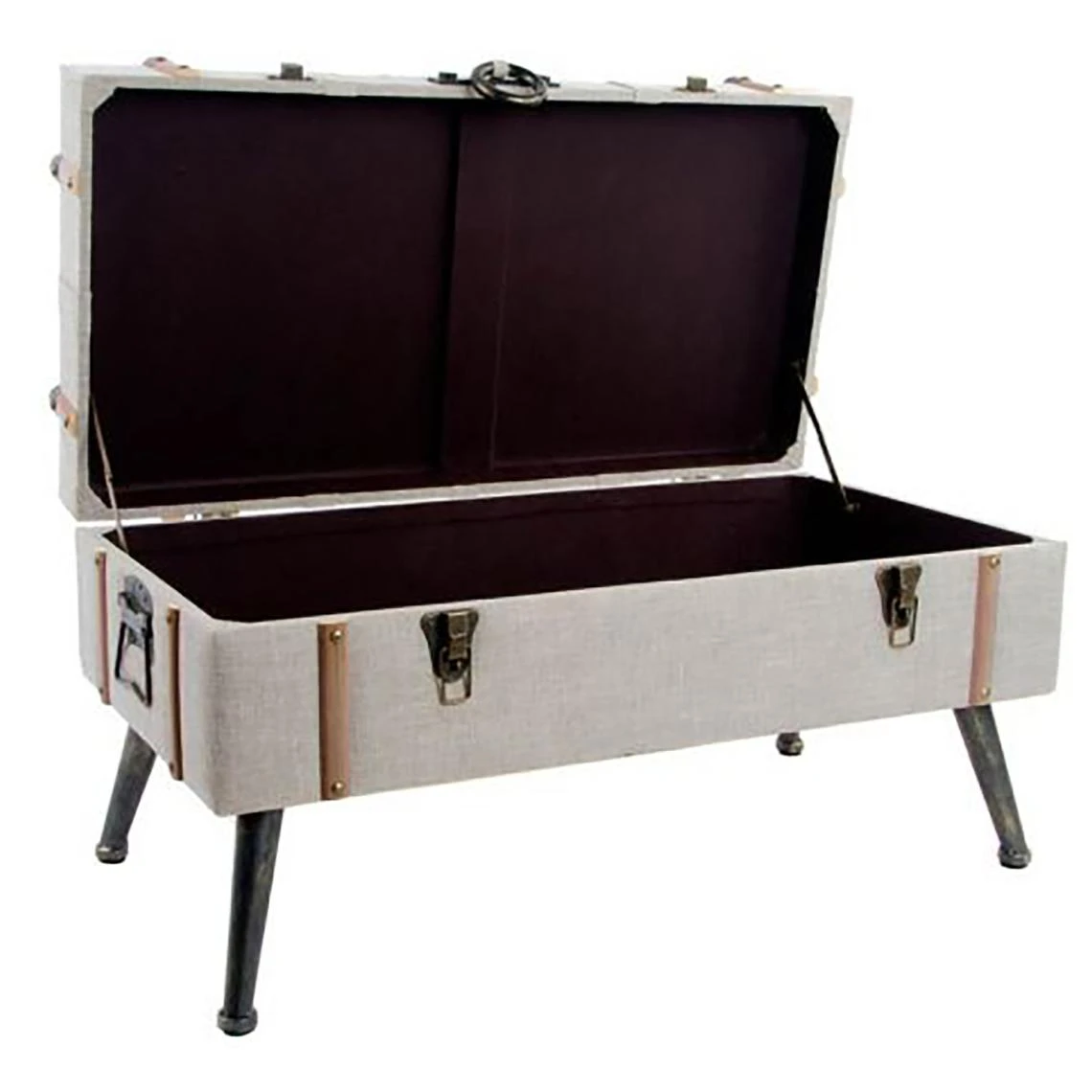 Pegane Banquette Coffre En MDF Coloris Beige - Longueur 82 X Profondeur 42 X ... 4 Pegane Banquette Coffre En MDF Coloris Beige - Longueur 82 X Profondeur 42 X ... – Image 2