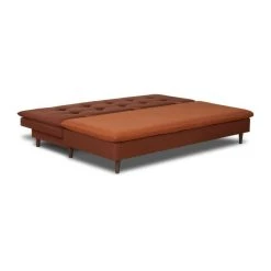 SANS MARQUE Banquette Convertible 3 Places MASSA - Tissu Rouge - L 195 X P 86 X H ... -Vente-unique shop banquette convertible 3 places massa tissu rouge l 195 x 12775346 626122 2 1140x1140