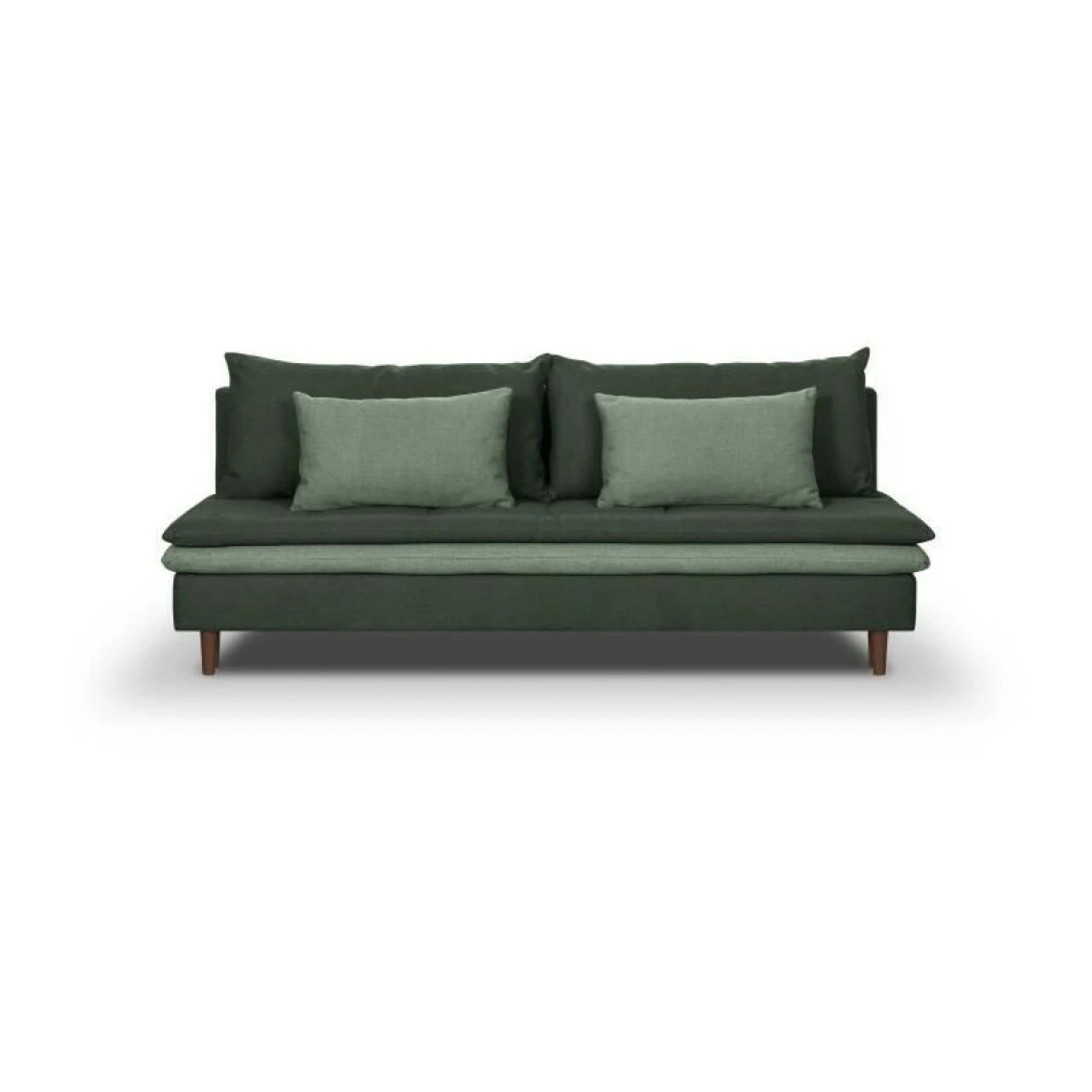 SANS MARQUE Banquette Convertible 3 Places MASSA - Tissu Vert Kaki - L 195 X P 86 ... 3 SANS MARQUE Banquette Convertible 3 Places MASSA - Tissu Vert Kaki - L 195 X P 86 ...