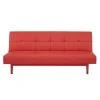 Tbs Banquette Convertible Clic-clac 2 Places - Simili Rouge - L 178 X P 89...