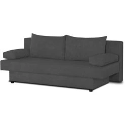 Marque Generique Banquette Convertible PIRY 3 Places - Tissu Gris - Classique - L 187 X... -Vente-unique shop banquette convertible piry 3 places tissu gris classique l 187 x p 88 cm 3215524 23225323 1140x1140