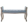 Pegane Banquette En Bois De Caoutchouc Coloris Bleu- Longueur 109 X Profondeu...