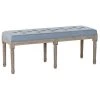 Pegane Banquette En Bois De Caoutchouc Coloris Bleu - Longueur 122 X Profonde...
