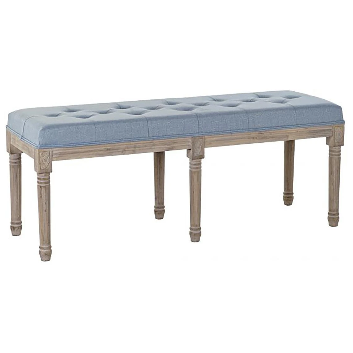 Pegane Banquette En Bois De Caoutchouc Coloris Bleu - Longueur 122 X Profonde... 3 Pegane Banquette En Bois De Caoutchouc Coloris Bleu - Longueur 122 X Profonde...