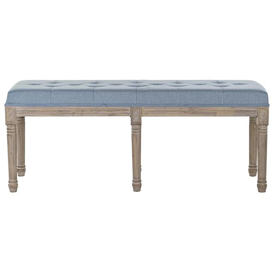 Pegane Banquette En Bois De Caoutchouc Coloris Bleu - Longueur 122 X Profonde... 4 Pegane Banquette En Bois De Caoutchouc Coloris Bleu - Longueur 122 X Profonde... – Image 2