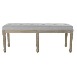 Pegane Banquette En Bois De Caoutchouc Coloris Gris Clair - Longueur 122 X Pr... -Vente-unique shop banquette en bois de caoutchouc coloris gris clair longueur 122 x profondeur 41 x hauteur 48 cm 13600840 37357882 1140x1140