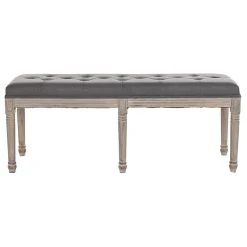 Pegane Banquette En Bois De Caoutchouc Coloris Gris Foncé / Naturel - Longue... -Vente-unique shop banquette en bois de caoutchouc coloris gris fonce naturel longueur 122 x profondeur 41 x hauteur 48 cm 13616310 37458514 1140x1140