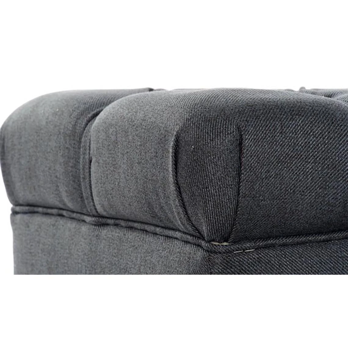 Pegane Banquette En Bois De Caoutchouc / Polyester Coloris Bleu - Longueur 15... 5 Pegane Banquette En Bois De Caoutchouc / Polyester Coloris Bleu - Longueur 15... – Image 3