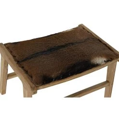 Pegane Banquette En Bois De Teck Naturel Et Cuir Coloris Marron - Longueur 65... -Vente-unique shop banquette en bois de teck naturel et cuir coloris marron longueur 65 x profondeur 47 x hauteur 42 cm 13499582 36971620 1140x1140