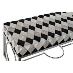 Pegane Banquette En Cuir Coloris Blanc Et Pieds En Acier - Longueur 122 X Pro... -Vente-unique shop banquette en cuir coloris blanc et pieds en acier longueur 122 x profondeur 41 x hauteur 44 cm 13600942 37358362 1140x1140