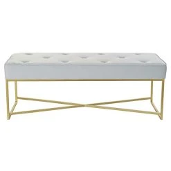 Pegane Banquette En Métal Coloris Bleu Ciel Et Pieds Doré- Longueur 119 X P... 8 Pegane Banquette En Métal Coloris Bleu Ciel Et Pieds Doré- Longueur 119 X P... -Vente-unique shop banquette en metal coloris bleu ciel et pieds dore longueur 119 x profondeur 45 x hauteur 43 cm 13600874 37358036 1140x1140