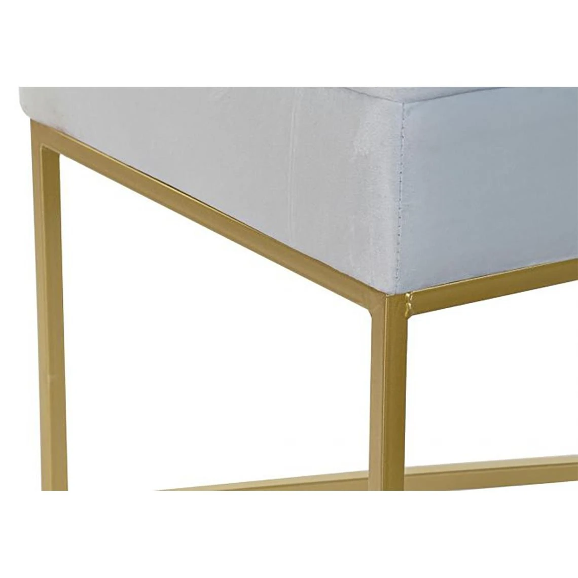 Pegane Banquette En Métal Coloris Bleu Ciel Et Pieds Doré- Longueur 119 X P... 5 Pegane Banquette En Métal Coloris Bleu Ciel Et Pieds Doré- Longueur 119 X P... – Image 3