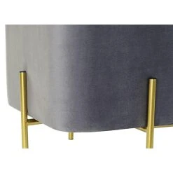 Pegane Banquette En Métal Coloris Gris Et Pieds Doré - Longueur 91 X Profon... -Vente-unique shop banquette en metal coloris gris et pieds dore longueur 91 x profondeur 465 x hauteur 42 cm 13600864 37357994 1140x1140