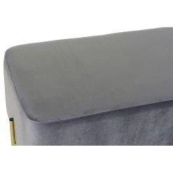 Pegane Banquette En Métal Coloris Gris Et Pieds Doré - Longueur 91 X Profon... -Vente-unique shop banquette en metal coloris gris et pieds dore longueur 91 x profondeur 465 x hauteur 42 cm 13600864 37357996 1140x1140