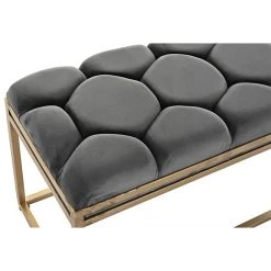 Pegane Banquette En Métal Coloris Gris Foncé Et Pieds Doré- Longueur 100 X... -Vente-unique shop banquette en metal coloris gris fonce et pieds dore longueur 100 x profondeur 40 x hauteur 50 cm 13600868 37358010 1140x1140