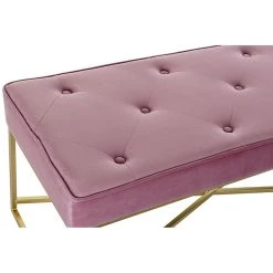 Pegane Banquette En Métal Coloris Rose Et Pieds Doré- Longueur 120 X Profon... -Vente-unique shop banquette en metal coloris rose et pieds dore longueur 120 x profondeur 45 x hauteur 45 cm 13600914 37358228 1140x1140