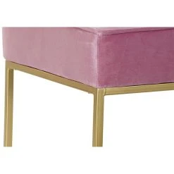 Pegane Banquette En Métal Coloris Rose Et Pieds Doré- Longueur 120 X Profon... -Vente-unique shop banquette en metal coloris rose et pieds dore longueur 120 x profondeur 45 x hauteur 45 cm 13600914 37358232 1140x1140