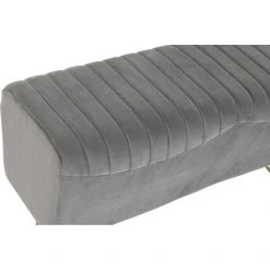Pegane Banquette En Métal Et Polyester Coloris Gris Et Pieds Doré - Longueu... -Vente-unique shop banquette en metal et polyester coloris gris et pieds dore longueur 90 x profondeur 31 x hauteur 47 cm 13600836 37357864 1140x1140