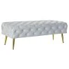 Pegane Banquette En Métal Et Velours Coloris Bleu Ciel Et Pieds Doré- Longu... -Vente-unique shop banquette en metal et velours coloris bleu ciel et pieds dore longueur 120 x profondeur 45 x hauteur 40 cm 13600844 37357896 1140x1140