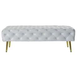 Pegane Banquette En Métal Et Velours Coloris Bleu Ciel Et Pieds Doré- Longu... -Vente-unique shop banquette en metal et velours coloris bleu ciel et pieds dore longueur 120 x profondeur 45 x hauteur 40 cm 13600844 37357898 1140x1140