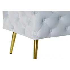 Pegane Banquette En Métal Et Velours Coloris Bleu Ciel Et Pieds Doré- Longu... -Vente-unique shop banquette en metal et velours coloris bleu ciel et pieds dore longueur 120 x profondeur 45 x hauteur 40 cm 13600844 37357900 1140x1140