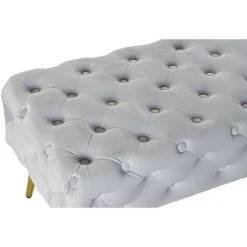 Pegane Banquette En Métal Et Velours Coloris Bleu Ciel Et Pieds Doré- Longu... -Vente-unique shop banquette en metal et velours coloris bleu ciel et pieds dore longueur 120 x profondeur 45 x hauteur 40 cm 13600844 37357904 1140x1140