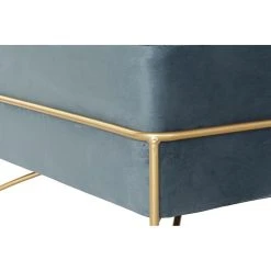 Pegane Banquette En Métal Et Velours Coloris Bleu Et Pieds Doré - Longueur ... -Vente-unique shop banquette en metal et velours coloris bleu et pieds dore longueur 80 x profondeur 80 x hauteur 42 cm 13600898 37358156 1140x1140