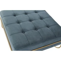 Pegane Banquette En Métal Et Velours Coloris Bleu Et Pieds Doré - Longueur ... -Vente-unique shop banquette en metal et velours coloris bleu et pieds dore longueur 80 x profondeur 80 x hauteur 42 cm 13600898 37358158 1140x1140