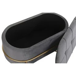 Pegane Banquette En Métal Et Velours Coloris Gris Et Pieds Doré - Longueur ... -Vente-unique shop banquette en metal et velours coloris gris et pieds dore longueur 72 x profondeur 39 x hauteur 39 cm 13600946 37358384 1140x1140