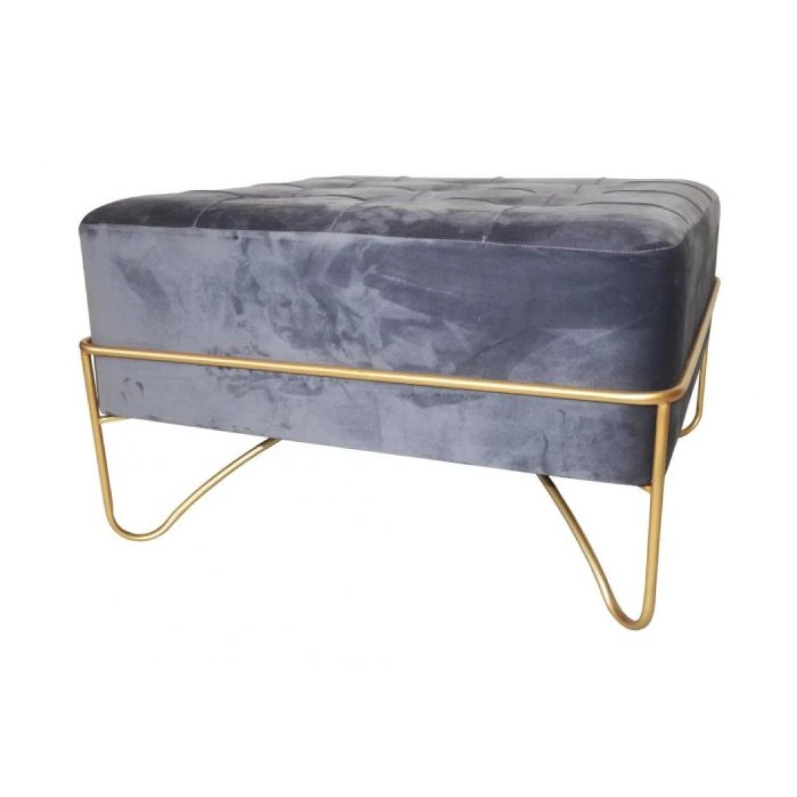 Pegane Banquette En Métal Et Velours Coloris Gris - Longueur 80 X Profondeur... 3 Pegane Banquette En Métal Et Velours Coloris Gris - Longueur 80 X Profondeur...