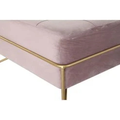 Pegane Banquette En Métal Et Velours Coloris Rose Et Pieds Doré - Longueur ... -Vente-unique shop banquette en metal et velours coloris rose et pieds dore longueur 80 x profondeur 80 x hauteur 42 cm 13600850 37357928 1140x1140