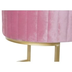 Pegane Banquette En Métal Et Velours Rose - Longueur 90 X Profondeur 50 X Ha... -Vente-unique shop banquette en metal et velours rose longueur 90 x profondeur 50 x hauteur 45 cm 13499610 36971738 1140x1140
