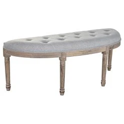 Pegane Banquette En Velours Et Bois De Caoutchouc Coloris Gris Clair / Nature... -Vente-unique shop banquette en velours et bois de caoutchouc coloris gris clair naturel longueur 125 x profondeur 43 x hauteur 48 cm 13600904 37358182 1140x1140