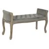 Pegane Banquette En Velours Et Bois De Caoutchouc Coloris Gris - Longueur 109...
