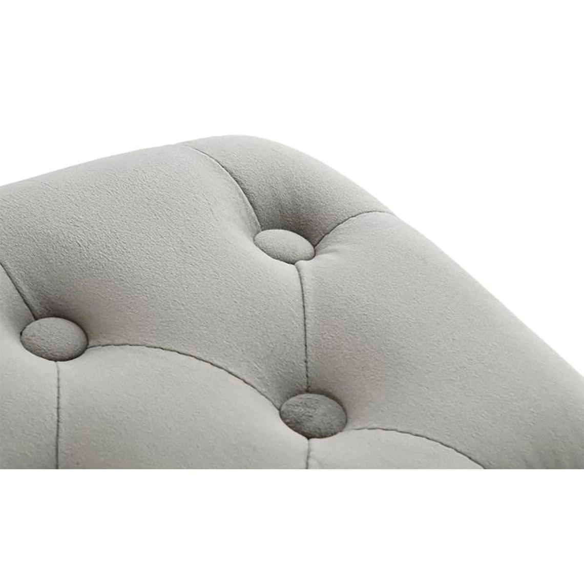 Pegane Banquette En Velours Et Bois De Caoutchouc Coloris Gris - Longueur 112... 6 Pegane Banquette En Velours Et Bois De Caoutchouc Coloris Gris - Longueur 112... – Image 4