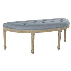 Pegane Banquette En Velours Et Bois De Caoutchouc Coloris Gris / Naturel - Lo... -Vente-unique shop banquette en velours et bois de caoutchouc coloris gris naturel longueur 125 x profondeur 43 x hauteur 48 cm 13600876 37358046 1140x1140