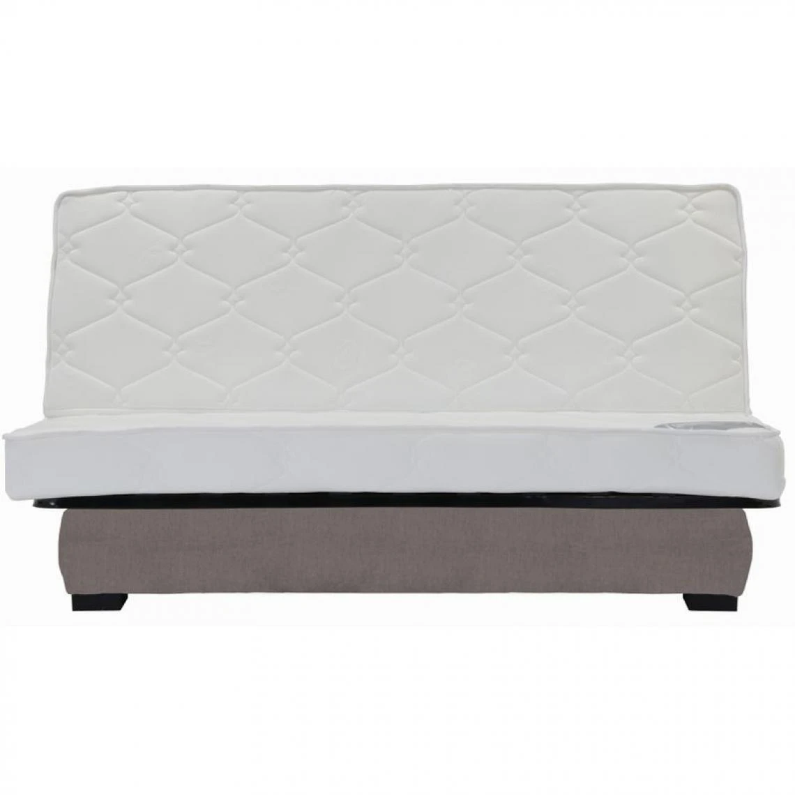 BUT Banquette Lit Clic Clac CARMEN Tissu Taupe 6 BUT Banquette Lit Clic Clac CARMEN Tissu Taupe – Image 4